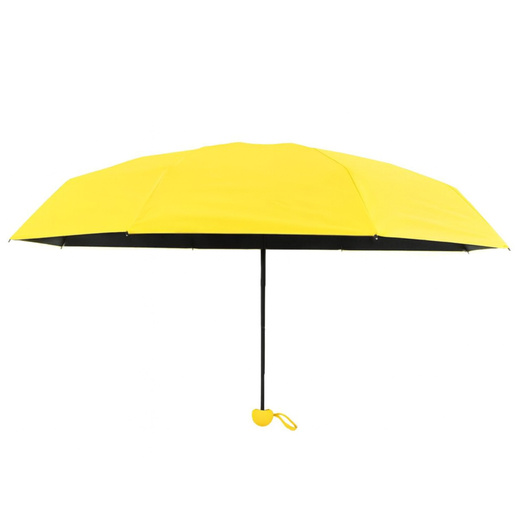 Folding Pocket Umbrella with UV Protection UPF 50+ Case Yellow 90 cm