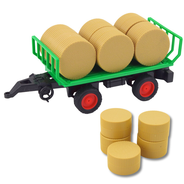 Tractor With Trailer With Hay Sound & Light Effects 37,5 cm