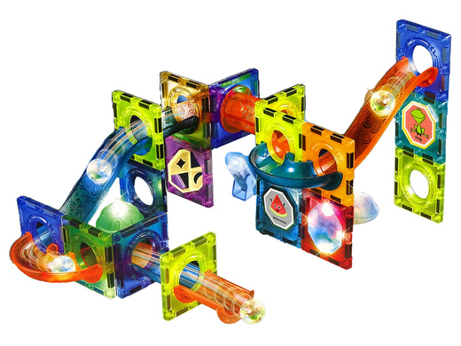 Leuchtende Rutsche für Bälle Magnetische Blöcke 49 Elemente
