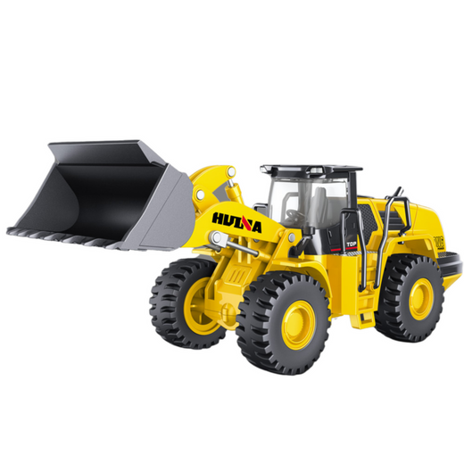 Backhoe Loader Metal Construction Huina Yellow 1:50