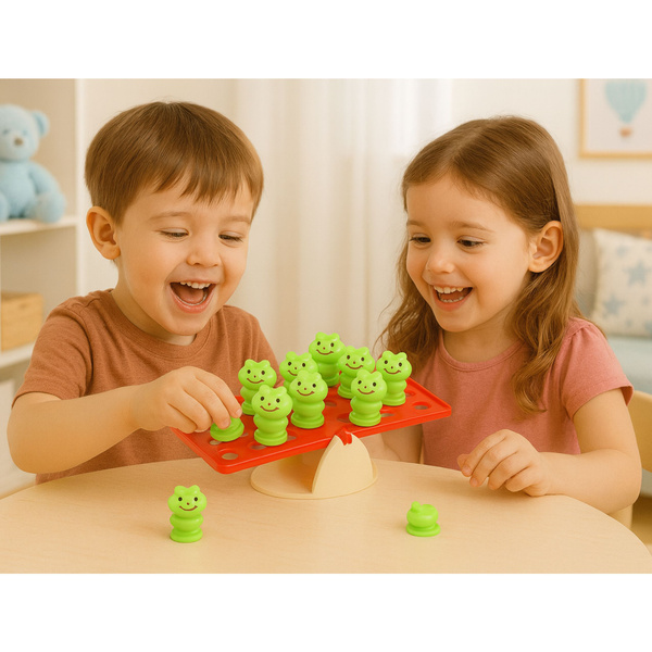 Lernspiel für Kinder: Frösche balancieren