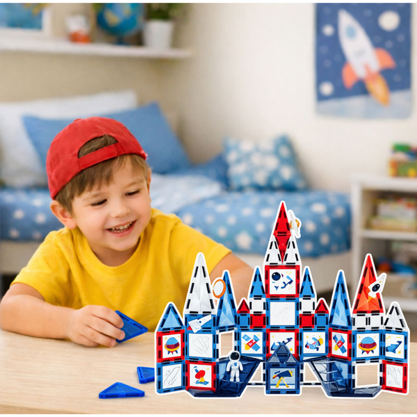 Magnetic Space Windows Construction Blocks 90 pcs.