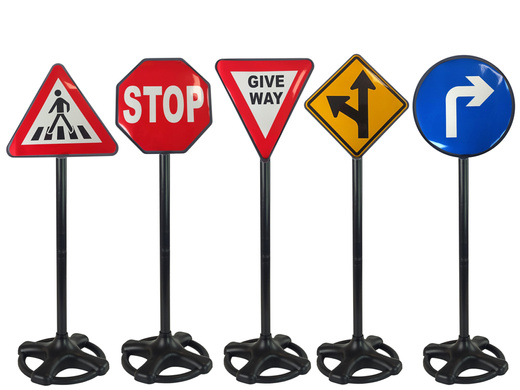 Big Set of Educational Road Signs 82 cm