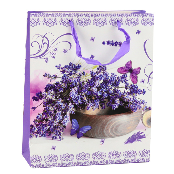 Lavender Paper Gift Bag 32 x 26 x 12 cm