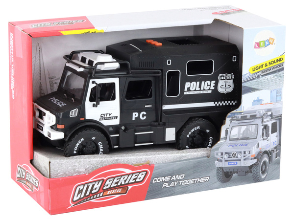 Police Off-Road Vehicle Police 1:14 Police Car Lights Sounds Black
