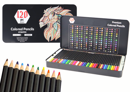 Premium Crayons Set 120 pcs. Various Shades Color List