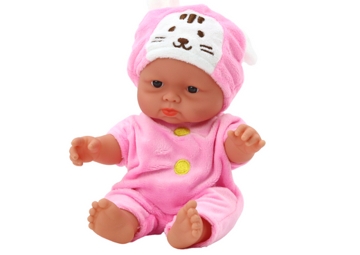 Little Baby Doll, Pink Clothes, Bunny Hat