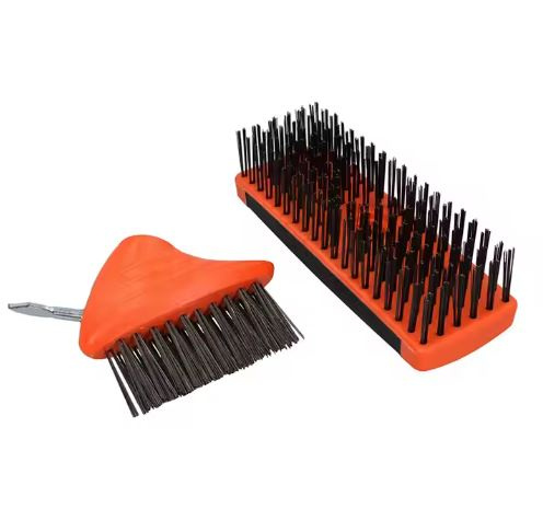 Drahtbürste zum Reinigen von Pflasterfugen Schaber