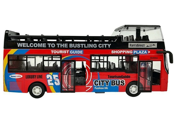 Reisebus Doppeldecker Tür zum Öffnen Rot