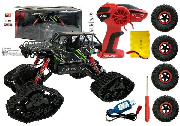 Offroad R/C Car 4x4 Black with Green Pattern
