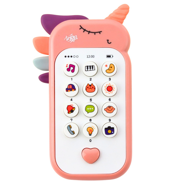 Children's Educational Phone Lights Sounds Melodies Pink