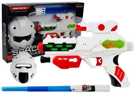 Space Laser Gun mit Schwert und Maske