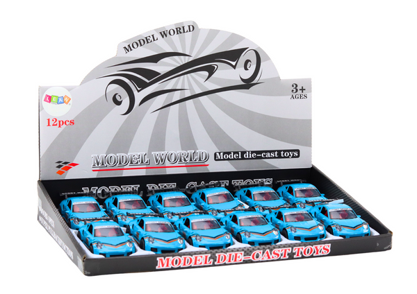 Sportwagen Auto 1:32 Actionfigur Blauer Spoiler aus Metall