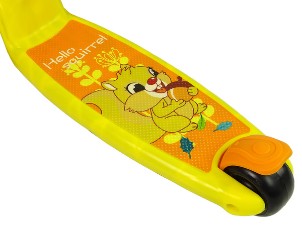 Three-wheeled Balancing Scooter Saddle Yellow Music Diodes Squirrel