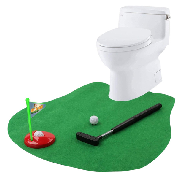 WC-Golf Geschicklichkeitsspiel Set Matte Schläger Bälle Türhänger