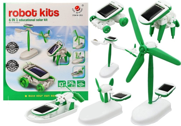 Solar Kit 6 in 1 Bausatz Windrad Auto Lernspielzeug Kinder Spielzeug Set
