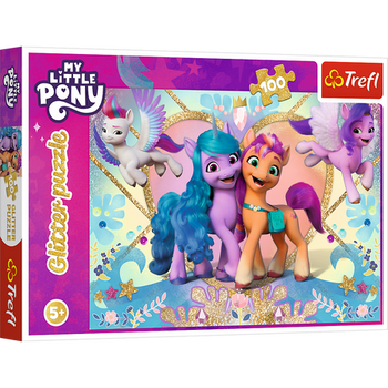 Glitzerpuzzle 100-tlg. Mein kleines Pony Glänzende Ponys Trefl 14831