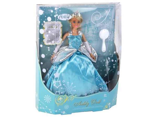 Anlily Doll Snow White Blue Dress Long Blonde Hair