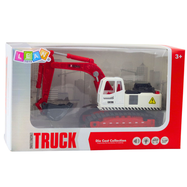 Metal Crawler Excavator with Movable Swivel Bucket, Cabin, Lights, Sounds