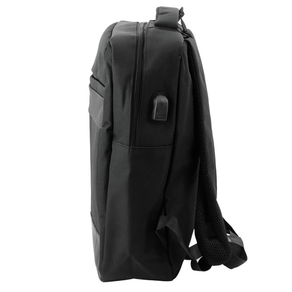 City Business Backpack USB Middle Compartment Black 14L 40cm