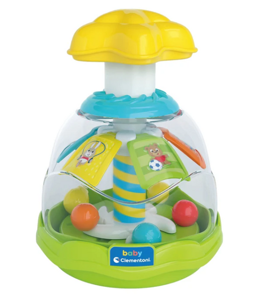 Bunter Kreisel mit Tierchen und Kugeln Clementoni 17945