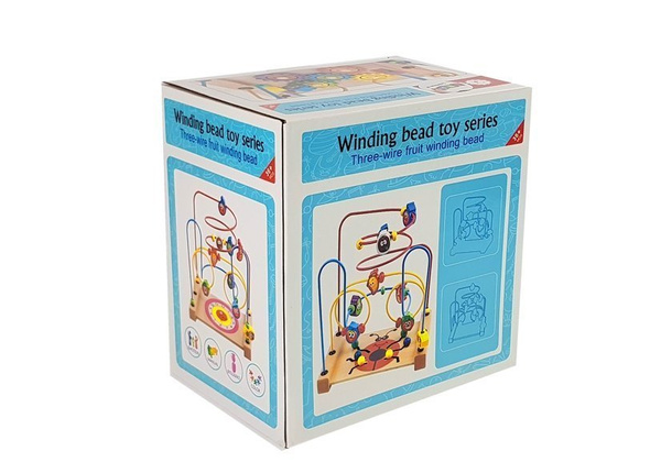 Wooden Maze with Beads Fruits