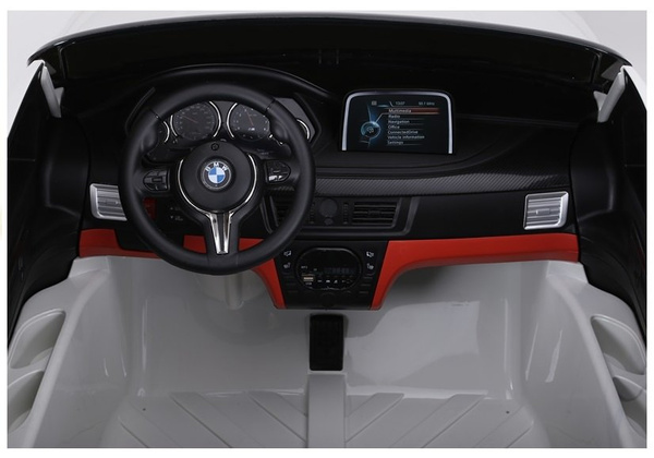 Elektroauto BMW X6 Weiß Kinderfahrzeug Ledersitz weiche EVA-Reifen 2x45W Auto