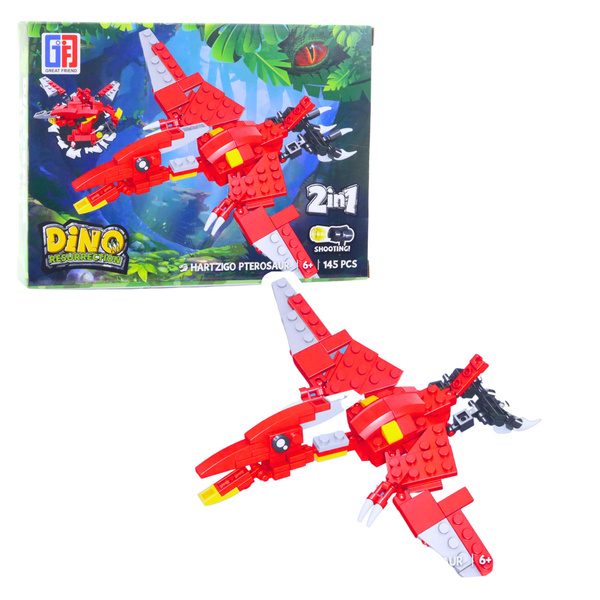 Construction Blocks Set Dinosaur Robot 2in1 145-161 pcs Mix