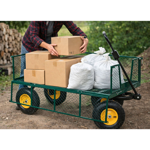 Faltbarer Gartentransportwagen, Stahlanhänger, 200 kg