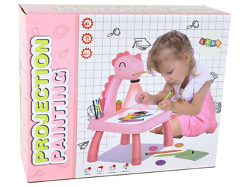 Whiteboard Projector Projector For Learning To Draw Pink Dinosaur
