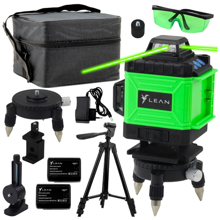 4D Laser Level Plane 16 Linien Tasche 2 Batterien Grün