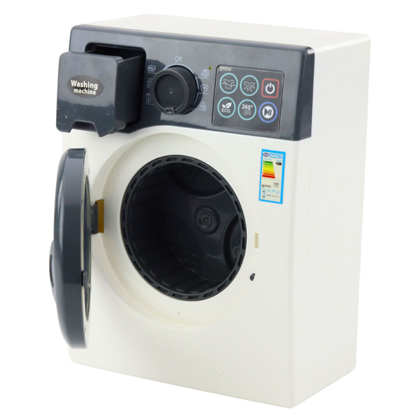 Toy Washing Machine For Kids Touch Panel Rotating Drum Light White