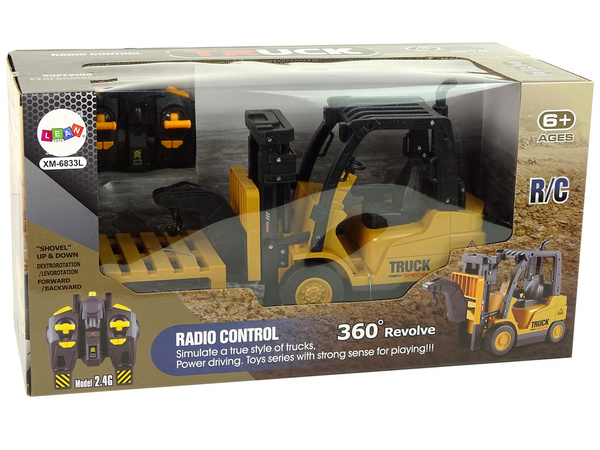 Ferngesteuerter Gabelstapler 360-Grad-Drehung Gelber Pilot