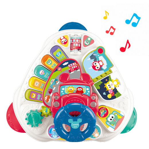 Interactive Educational Table With Steering Wheel Triangular Colored