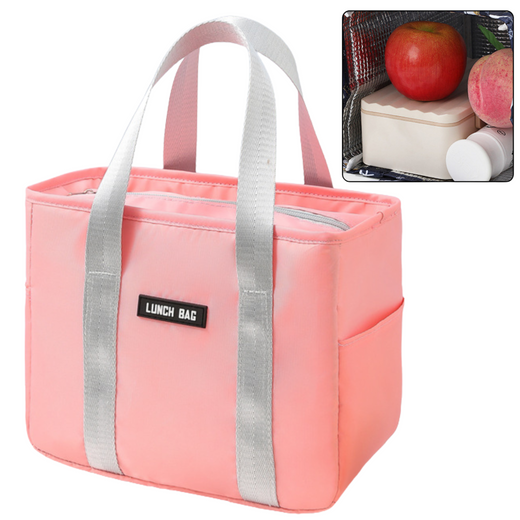 Torba Termiczna Izolacyjna Śniadaniowa Lunch Bag Różowa 24cm
