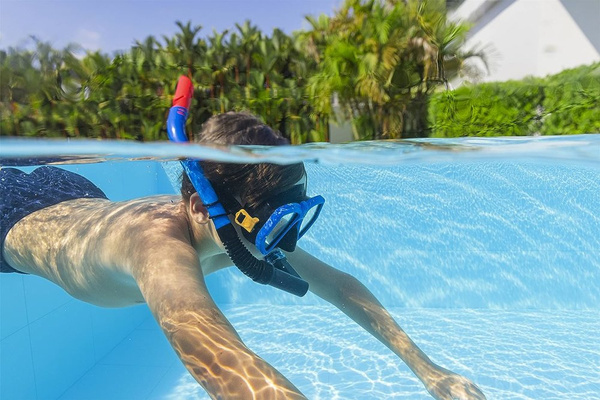 Diving Set Mask with Tube Blue 24070