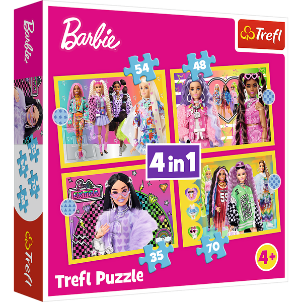Puzzle - "4 in 1" - Happy World of Barbie Trefl 34626