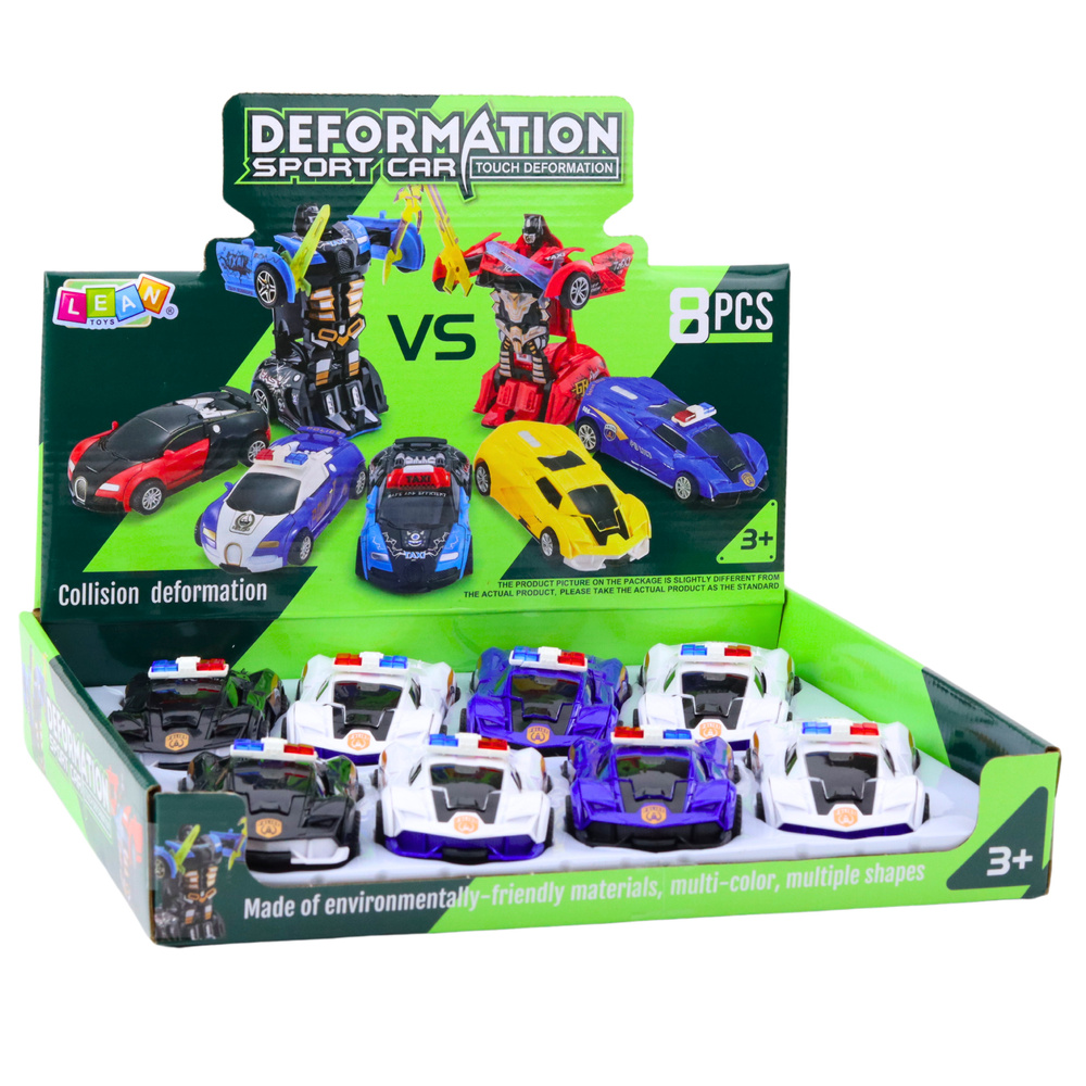 ND24_24232 Auto Robot 2w1 Sportowy Samochod Polic