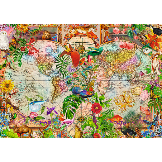 Puzzle – 1000 Premium Plus – Teezeit: Antike Weltkarte Trefl 12077