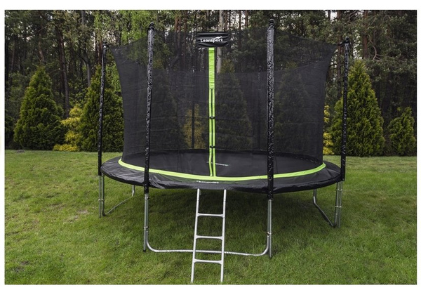 Trampolin 366cm LEAN SPORT PRO 12ft 72 Federn Gartentrampolin Kindertrampolin