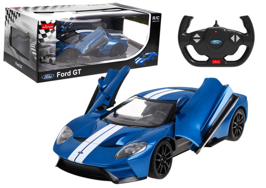 RC-Automodell, ferngesteuerter Ford GT 1:14, öffnende Türen, blau