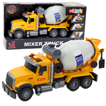 Truck Concrete Mixer Rotating Drum Lights Sounds Yellow