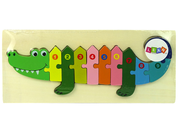 Set of Wooden Puzzles Crocodile Numbers