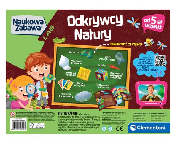 Spaß mit der Wissenschaft Entdeckungen der Natur Labor Junior Polnische Sprache Clementoni 50714