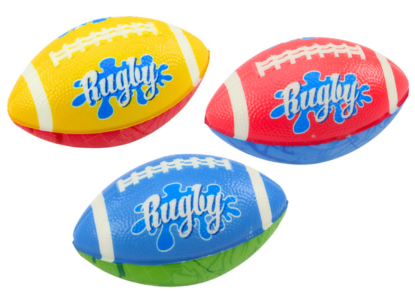 Set of 3 Foam Rugby Balls 3 Colors