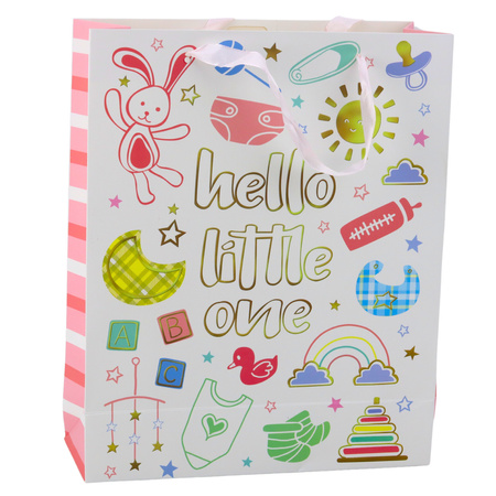 Hello Little One Baby Birth Gift Bag 32 x 26 x 10 cm