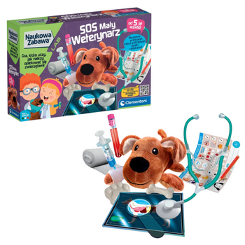 Wissenschaft & Spiel Kleiner Tierarzt-Set SOS Kleiner Tierarzt Hündchen Polnische Sprache Clementoni 50712