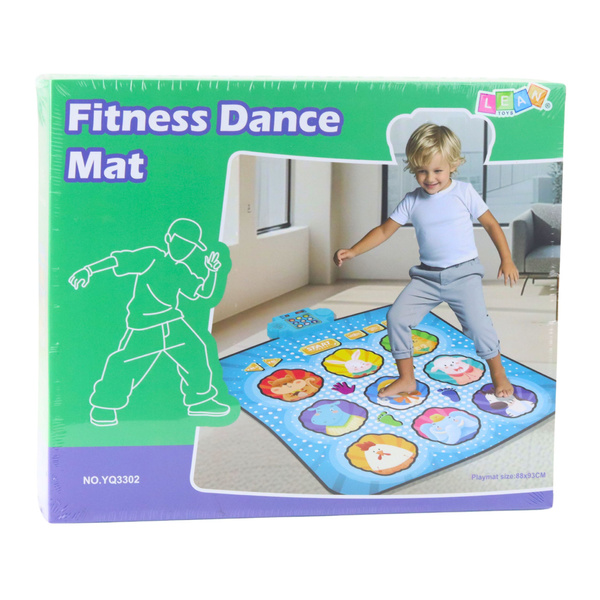 Interactive Dance Mat Animals LED Lights Music Blue