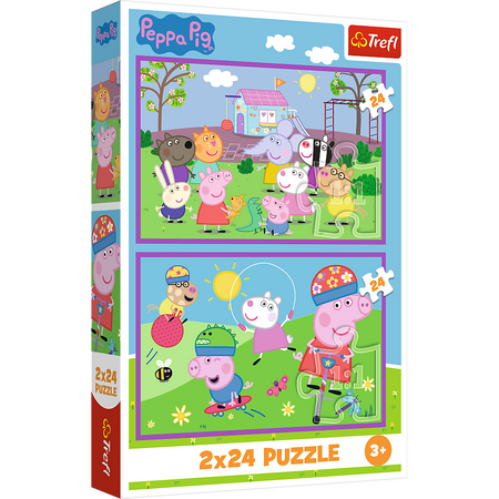 Puzzle - 2x24 - Peppa on the playground - Peppa Pig 34435
