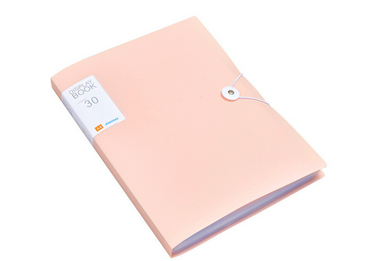 Plastic Folder with Elastic Band 30 Sheets Pink A4